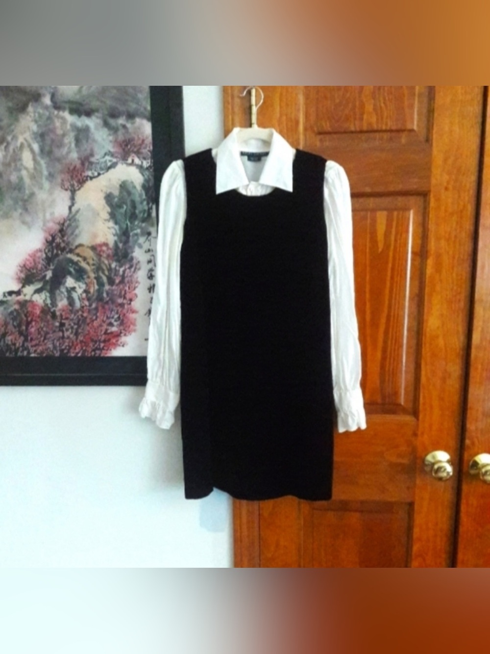 90s Goth Vintage Purple Velvet Mini Dress